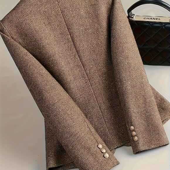 Sara Flower One Button Long Sleeve Blazer - Picture 2 of 4